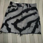 High-Waist Tie-Dye Denim Mini Skirt - Image 6