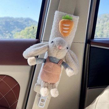 Plush Doll Rabbit Bear Car Seat Belt Shoulder Cover