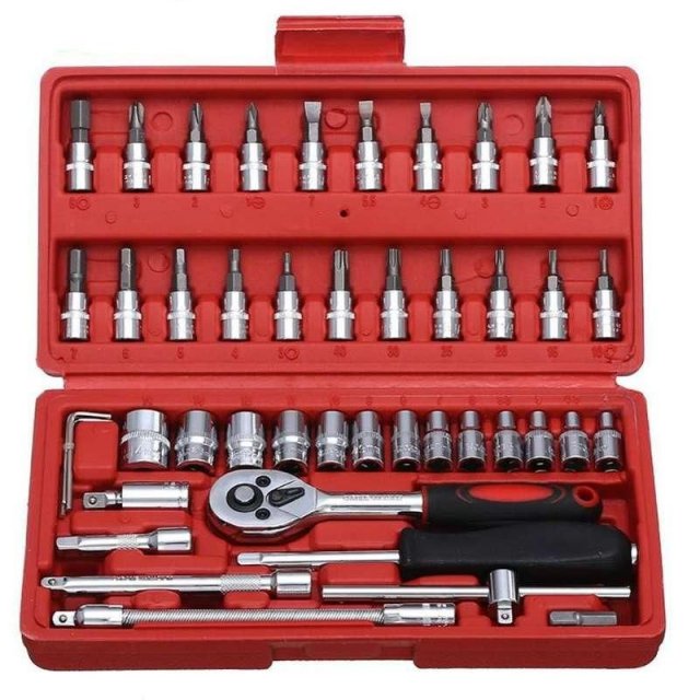 Professional 46-Piece Socket Wrench Set – Versatile Tool Kit for Car and Home Repair - Image 8