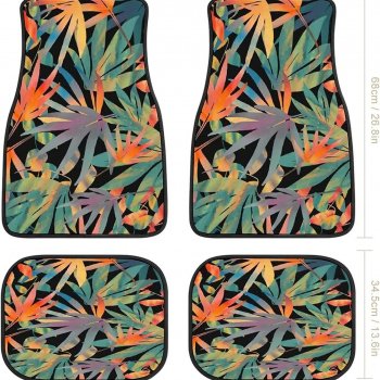 Plant Print Universal Beach Car Mats