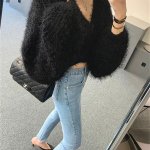 High-Waisted Slim-Fit Spliced Jeans with Split Zippers - Women's Fashion - Image 4