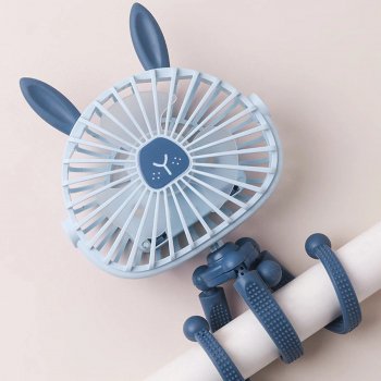 Portable Baby Stroller Fan with Night Light & USB Charging