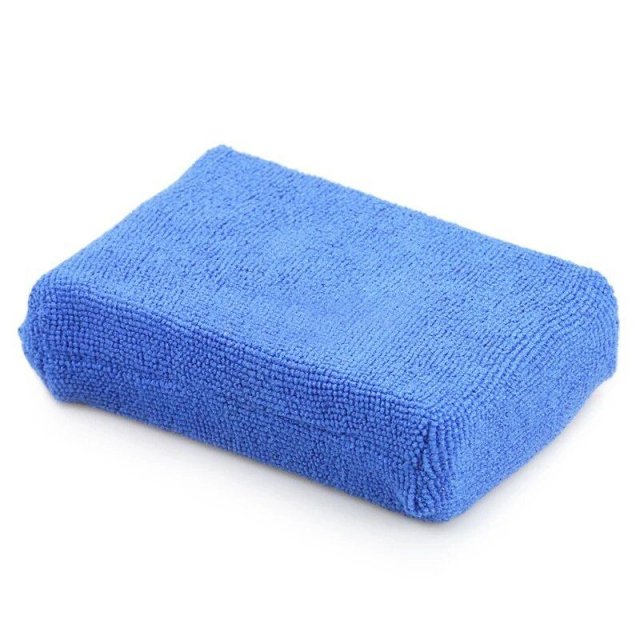 Microfiber Car Cleaning Sponge Cloths & Wax Polishing Pads