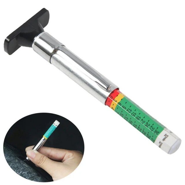 Universal Color-Coded Tire Tread Depth Gauge – Easy-to-Use Tyre Health Monitor