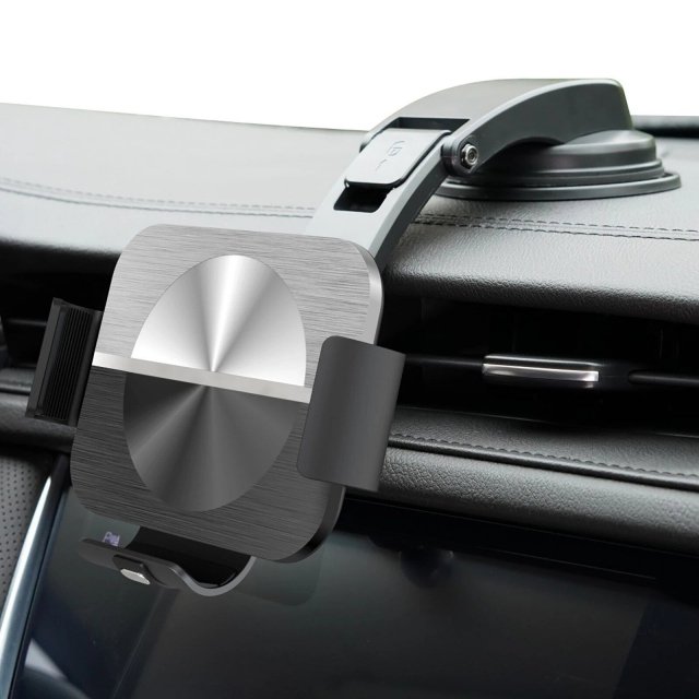 15W Dual Coil Wireless Car Charger Phone Holder with Fast Charging - Image 5