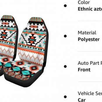 Southwest Geometric Tribal Aztec Universal Car Seat Covers