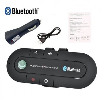 Bluetooth Car Speakerphone with MP3 Player and Visor Clip