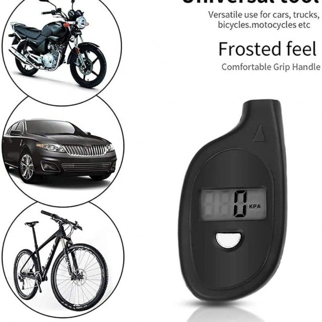 Compact Keychain Digital Tire Pressure Gauge with LCD Display