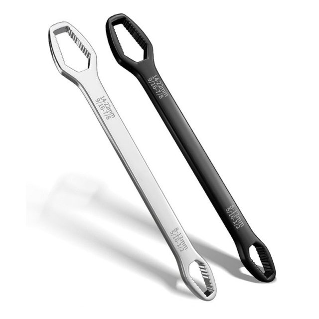 Adjustable Double-Head Ratchet Wrench – Universal 8-22mm Spanner for Bicycles and Cars