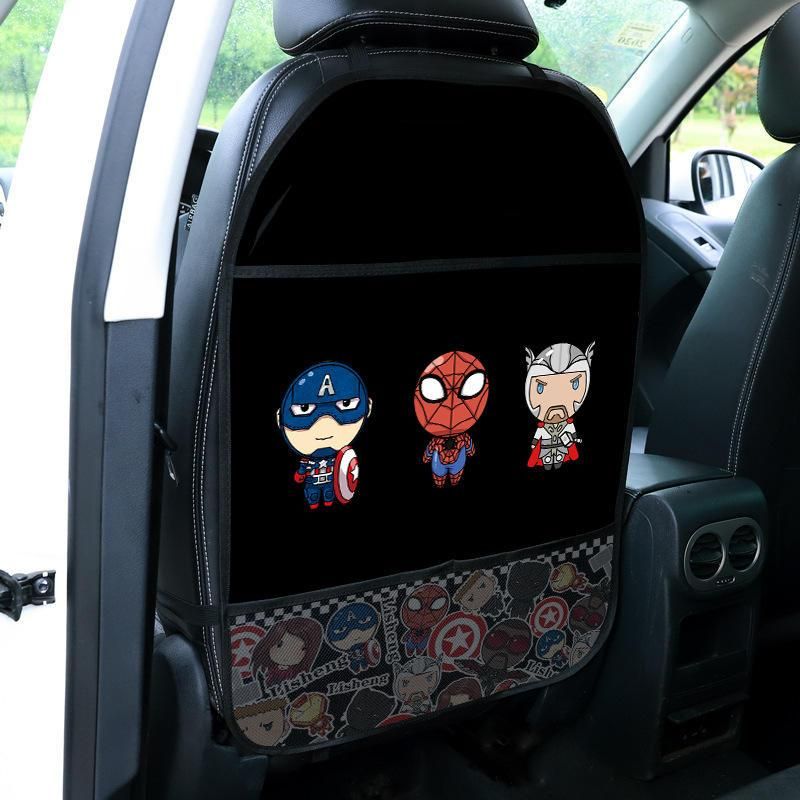 Kids' Car Seat Protector with Multi-Function Pockets Color Name: A Color Name: B|C|D 