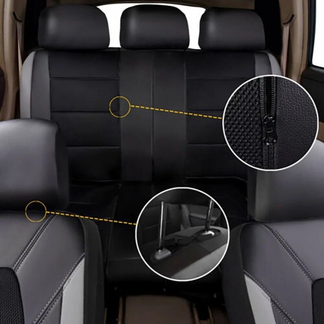 Universal PU Leather 9-Piece Car Seat Cover Set for 5-Seater Vehicles - Image 7
