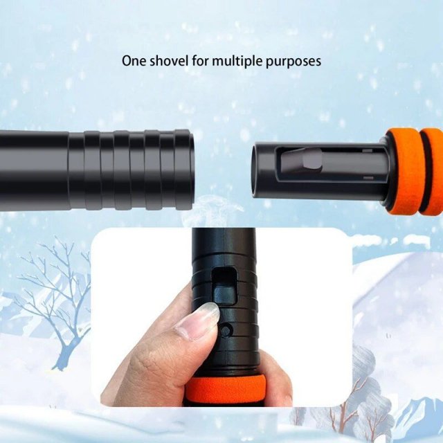 Compact Winter Car Snow & Ice Removal Tool with EVA Foam Handle - Image 7