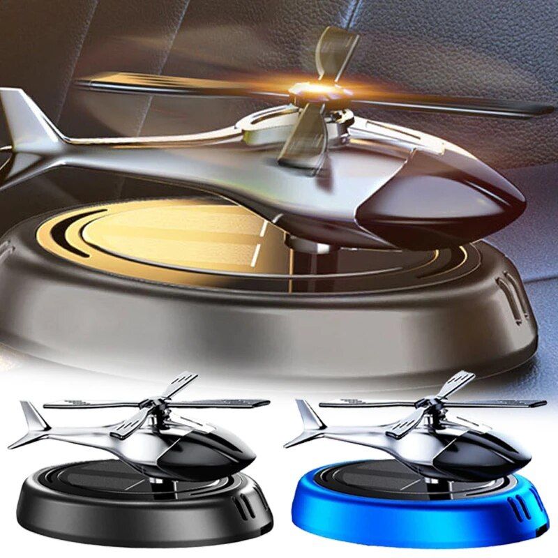 Solar-Powered Helicopter Car Air Freshener: Rotating Aroma Diffuser in 3  Elegant Colors - Exclusive Goods Point