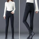 High-Waisted Skinny Pencil Jeans - Stretch Denim Leggings for Women - Image 3