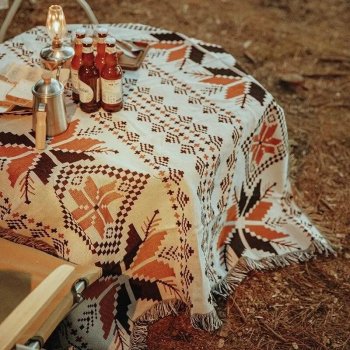 Bohemian Geometric Tassel Throw Blanket