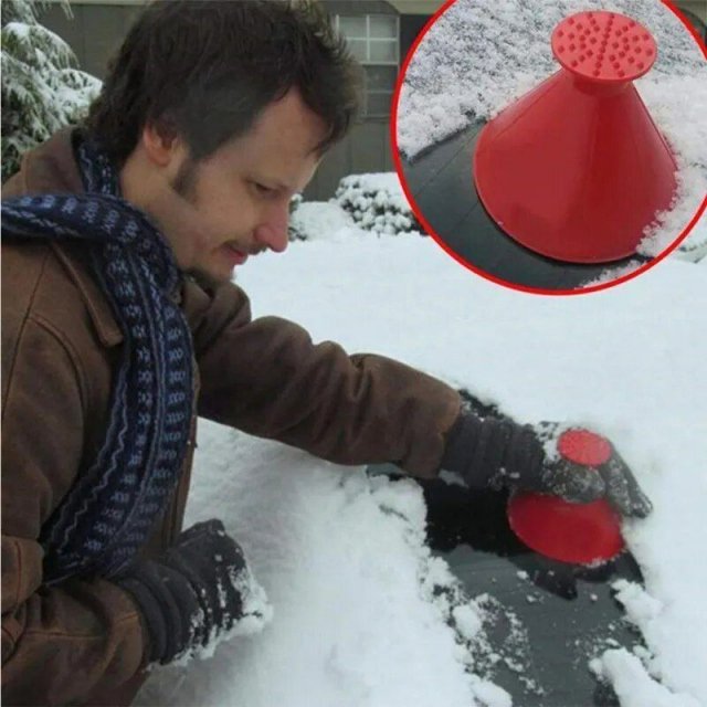 Winter Magic Windshield Ice Scraper & Snow Remover Funnel - Image 3