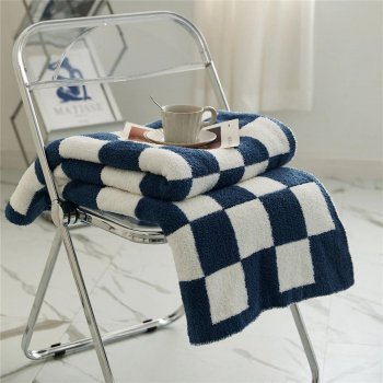 Cozy Microfiber Checkerboard Plaid Throw Blanket