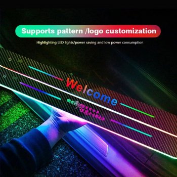 RGB Custom Car Door Sill LED Lights with Personalization Option