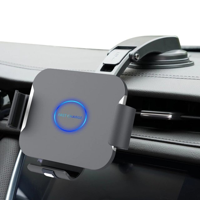 15W Dual Coil Wireless Car Charger Phone Holder with Fast Charging - Image 3