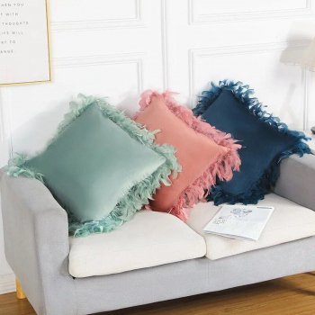 Luxurious Velvet Square Pillow Cover with Tassels
