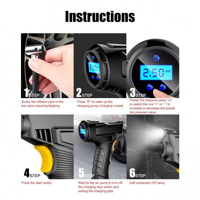 Compact 150PSI 12V Portable Air Compressor - Image 7