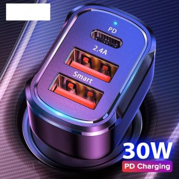 30W PD USB-C Fast Car Charger