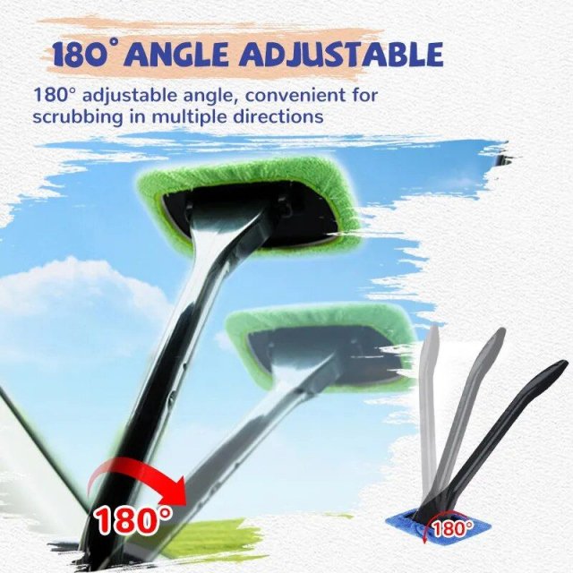 Long-Handle Car Window Cleaning Brush Kit - Image 4