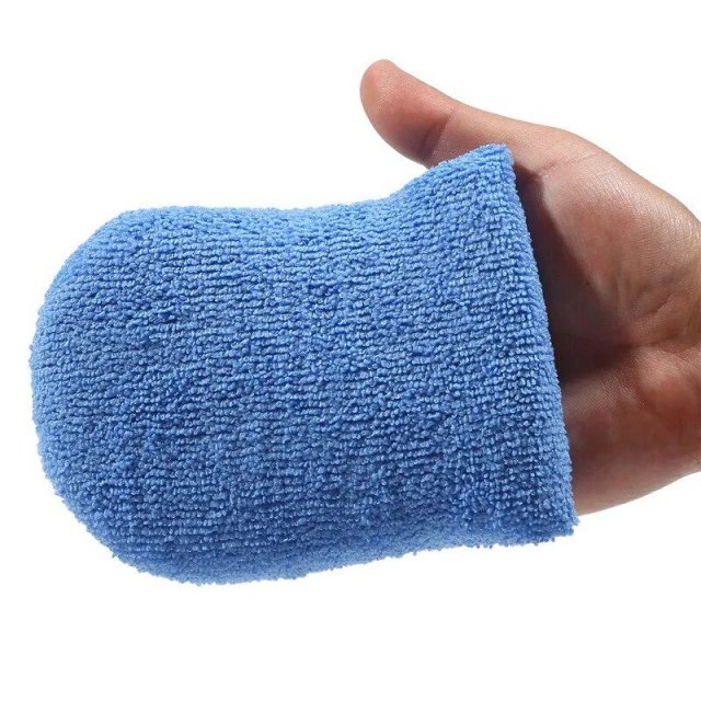 Microfiber Car Wax Applicator Mitts: Premium Polishing & Cleaning Pads - Image 3