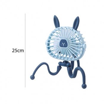 Portable Baby Stroller Fan with Night Light & USB Charging