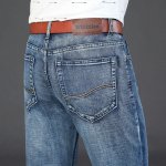 Men's Stretch Straight Fit Denim Jeans - Image 7