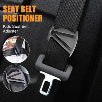 Kid's Comfort Seat Belt Positioner - Zinc Alloy Safety Belt Clip for Children