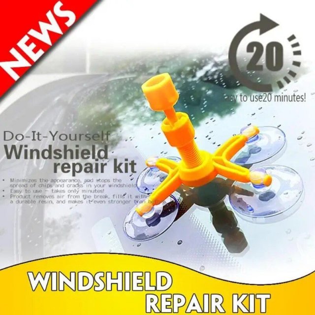 DIY Windscreen Crack Repair Kit – Quick Fix Glass Resin Sealer for Car Windows