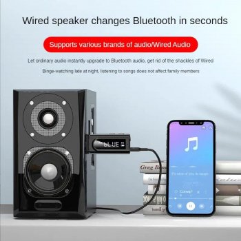 Bluetooth 5.0 Audio Receiver & Transmitter with Dual Output, FM & MP3 Playback