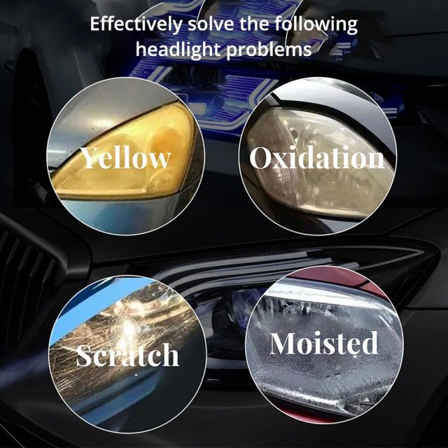 Fast-Acting Car Headlight Scratch Remover & UV Protector (10-50ml) - Image 4