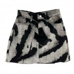 High-Waist Tie-Dye Denim Mini Skirt - Image 2