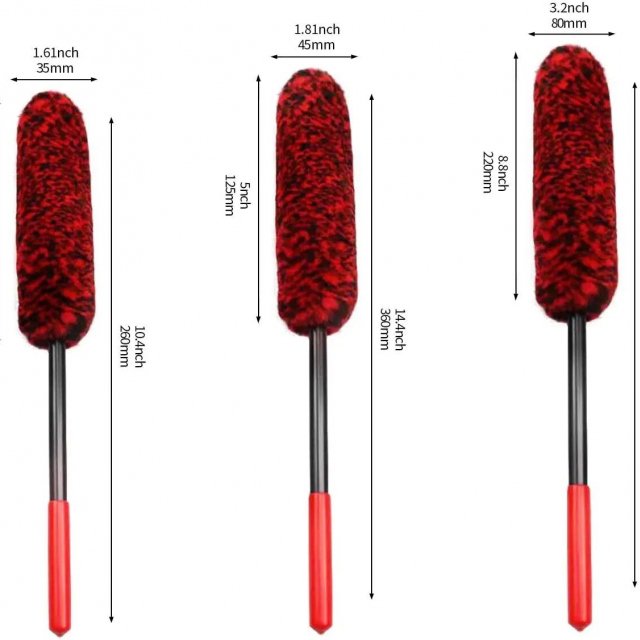 Flexible Wheel Woolies Detailing Brush for Precise Car Rim Cleaning - Image 7