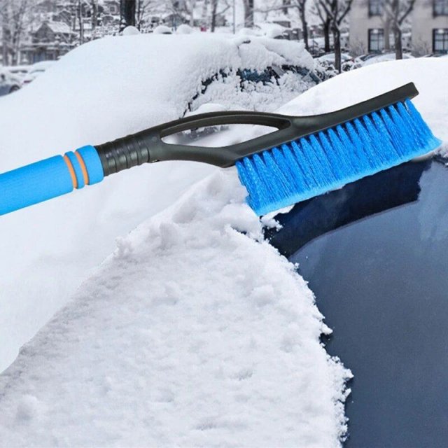 Compact Winter Car Snow & Ice Removal Tool with EVA Foam Handle