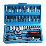 Professional 46-Piece Socket Wrench Set – Versatile Tool Kit for Car and Home Repair