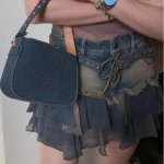 Y2k Vintage Patchwork Denim Mini Skirt - Summer Harajuku A-line Fashion - Image 5