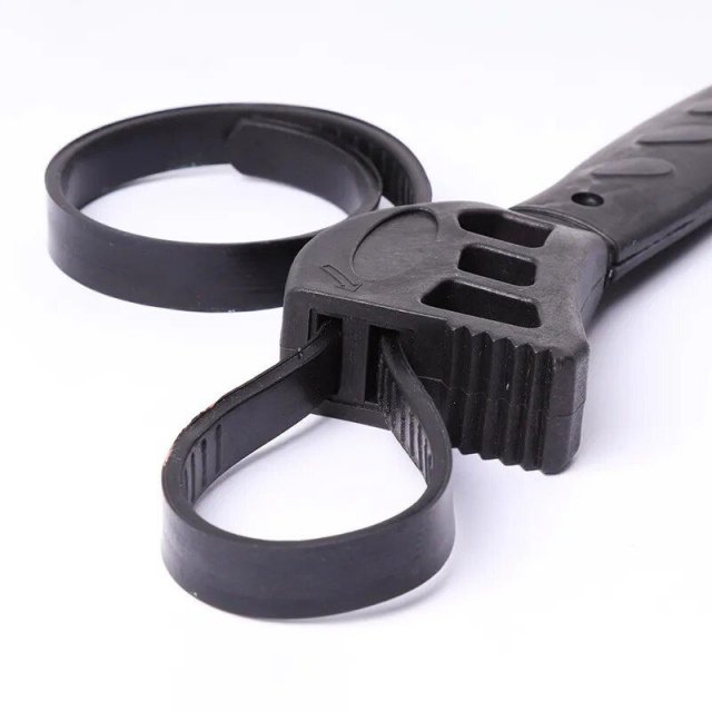 Adjustable Rubber Strap Wrench – Non-Slip Grip for Jar Lids & Oil Filters