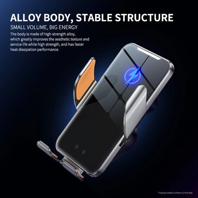 15W Car Wireless Charger Auto Car Mount Phone Holder - Image 5