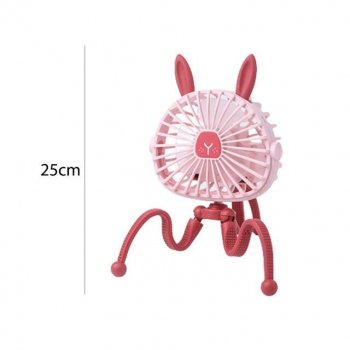 Portable Baby Stroller Fan with Night Light & USB Charging