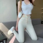 High-Waist Slim Fit Pencil Pants - Spring Essential Trousers for Women - Image 3