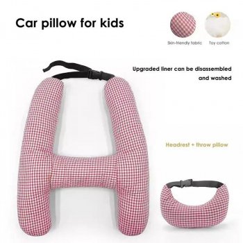 Comfort Kid & Adult Car Seat Neck Support Pillow - H-Shape Travel Cushion for Safe, Cozy Journeys