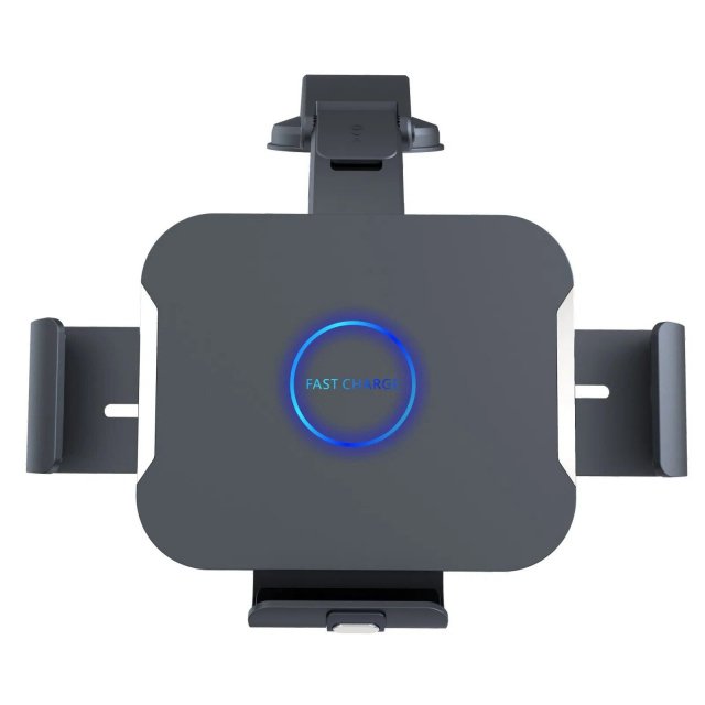 15W Dual Coil Wireless Car Charger Phone Holder with Fast Charging - Image 4