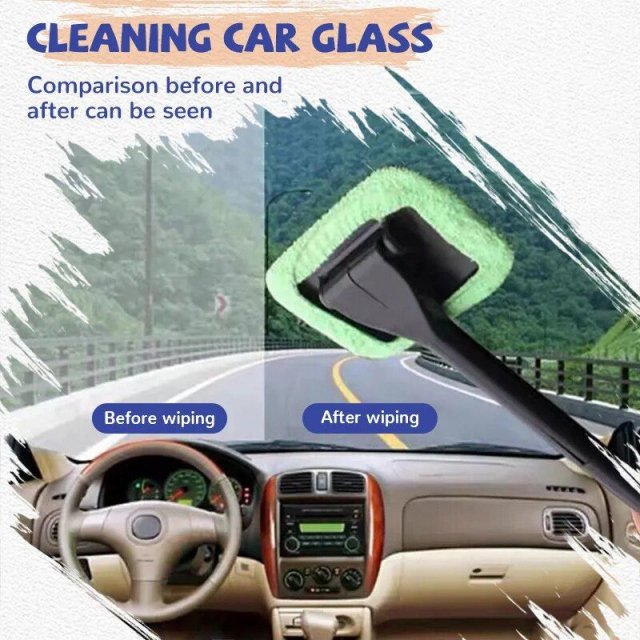 Long-Handle Car Window Cleaning Brush Kit - Image 3