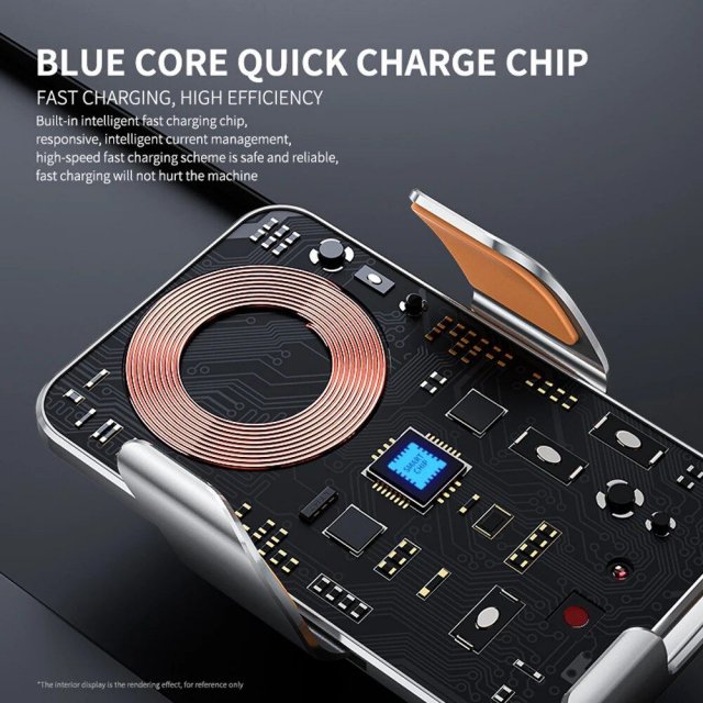 15W Car Wireless Charger Auto Car Mount Phone Holder - Image 6