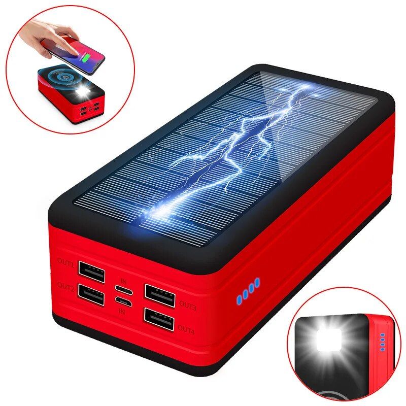 100000mAh Solar Wireless Power Bank 