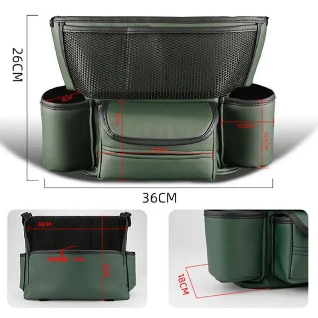 Car Front Seat Large Capacity PU Organizer & Storage Bag - Image 5