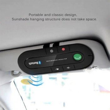 Bluetooth Car Speakerphone with MP3 Player and Visor Clip